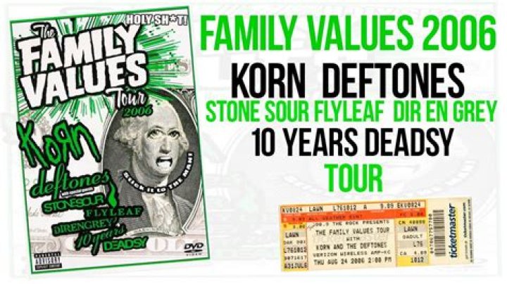 999 Is Here! KORN, Deftones and Stone Sour Make Special ‘Family Values Tour’ Appearances in Three Cities; KORN Distributes Thousands of $10 Dollar Bills to Fans in Connection With $9.99 Lawn Ticket Low Price