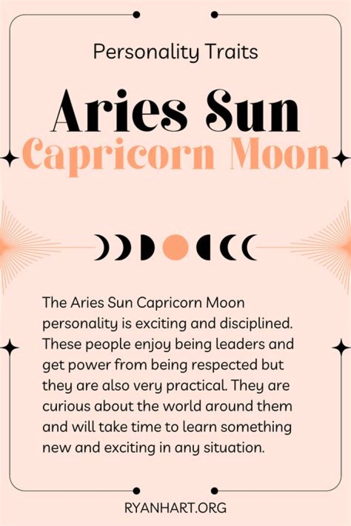 Aries Sun with Capricorn Moon and Aries Rising — Truly Divine