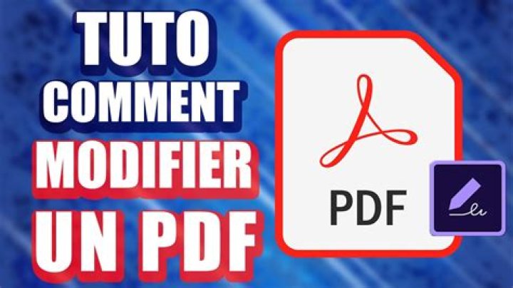 Comment modifier un fichier PDF ?