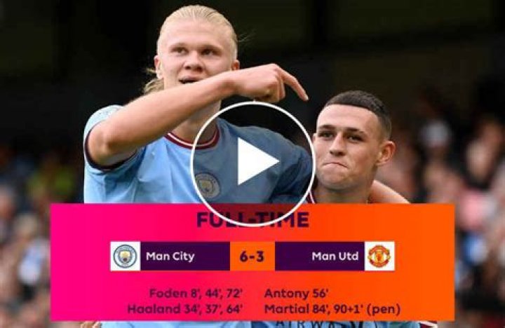 FT: Manchester City 6-3 Manchester United, Haaland Nets Hat-trick In Derby (VIDEO HIGHLIGHTS)