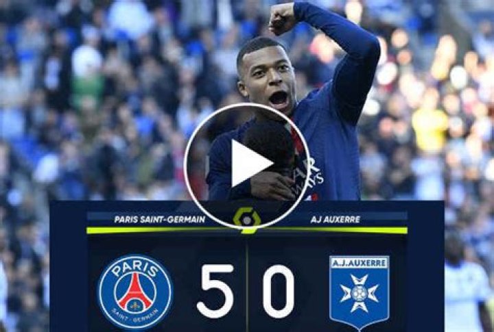 FT: Paris Saint Germain 5-0 Axuerre, Mbappe STRIKES! (VIDEO HIGHLIGHTS)