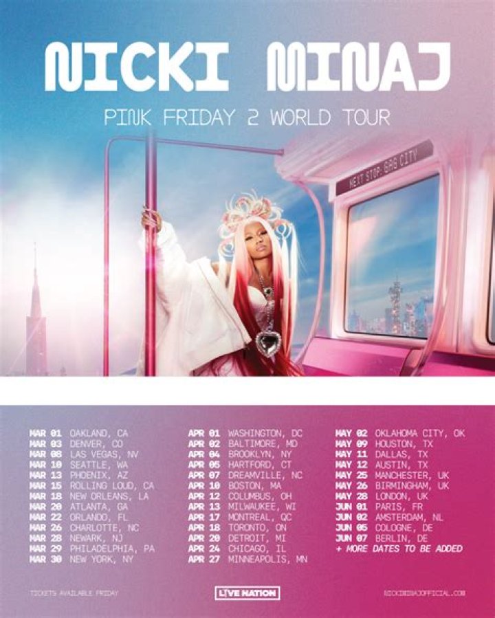 Global Icon Nicki Minaj Reveals Details For Highly Anticipated Pink Friday 2 World Tour