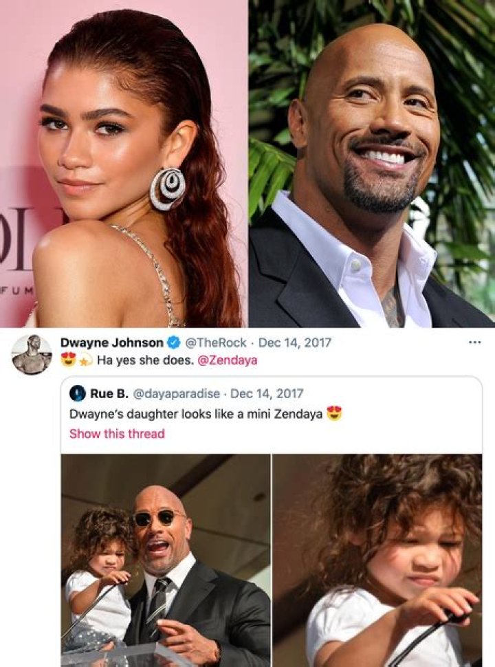 Is Zendaya related to The Rock?