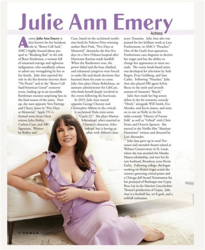 Julie Ann Emery: Exploring the Journey of a Versatile Actress