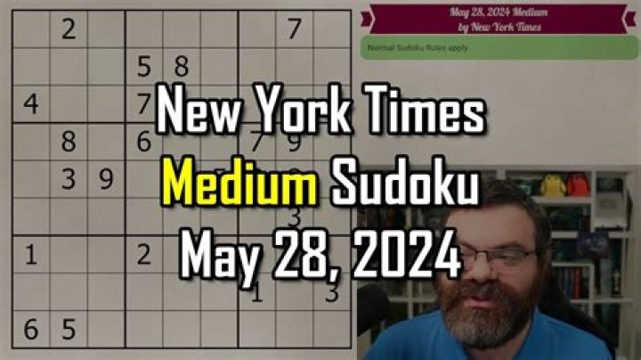 NYT Sudoku Medium Puzzle Today 18 January 2024