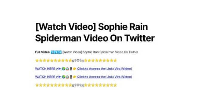 Sophie Rain Spider Man: Unraveling the Viral Internet Myth