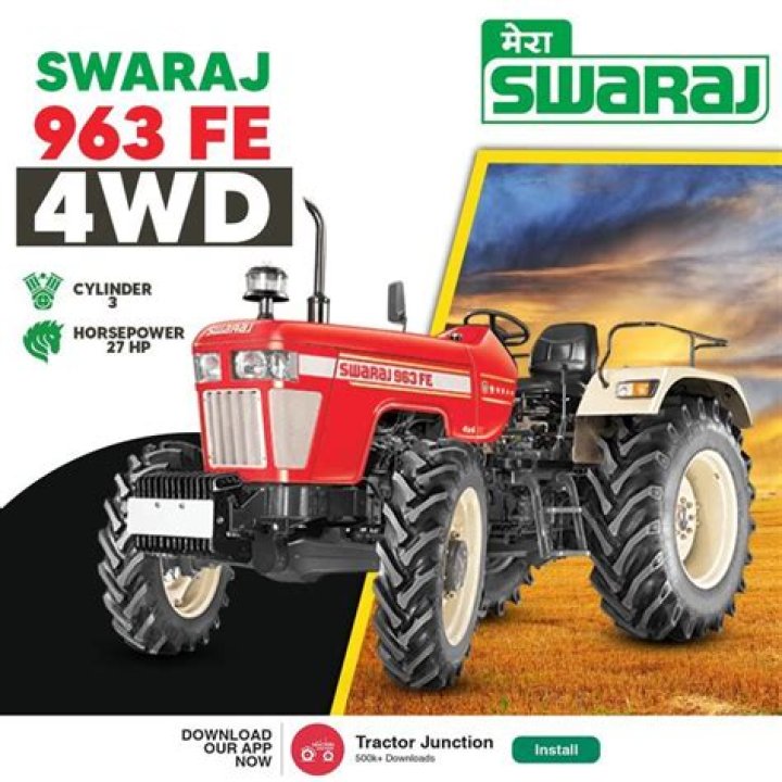 Swaraj 963 FE Tractor Price, Specifications & Review 2022