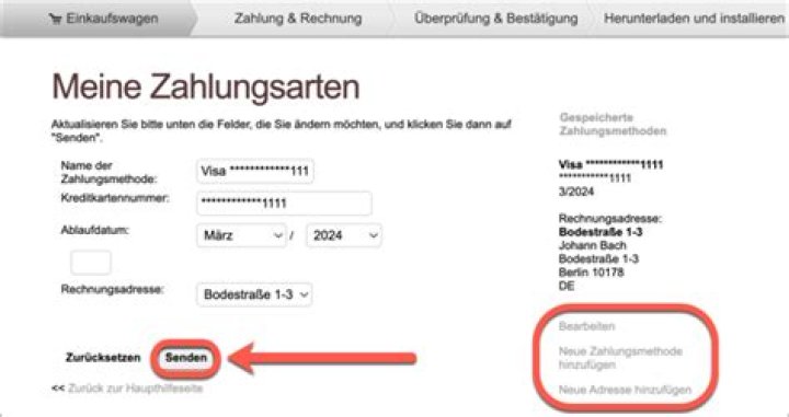 Wie kann ich meine Kreditkartendaten aktualisieren?